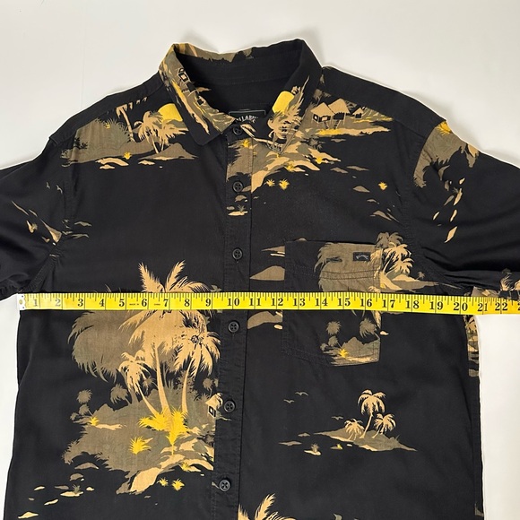 Billabong Mens Tropical Black Button Down Shirt - Picture 4 of 12